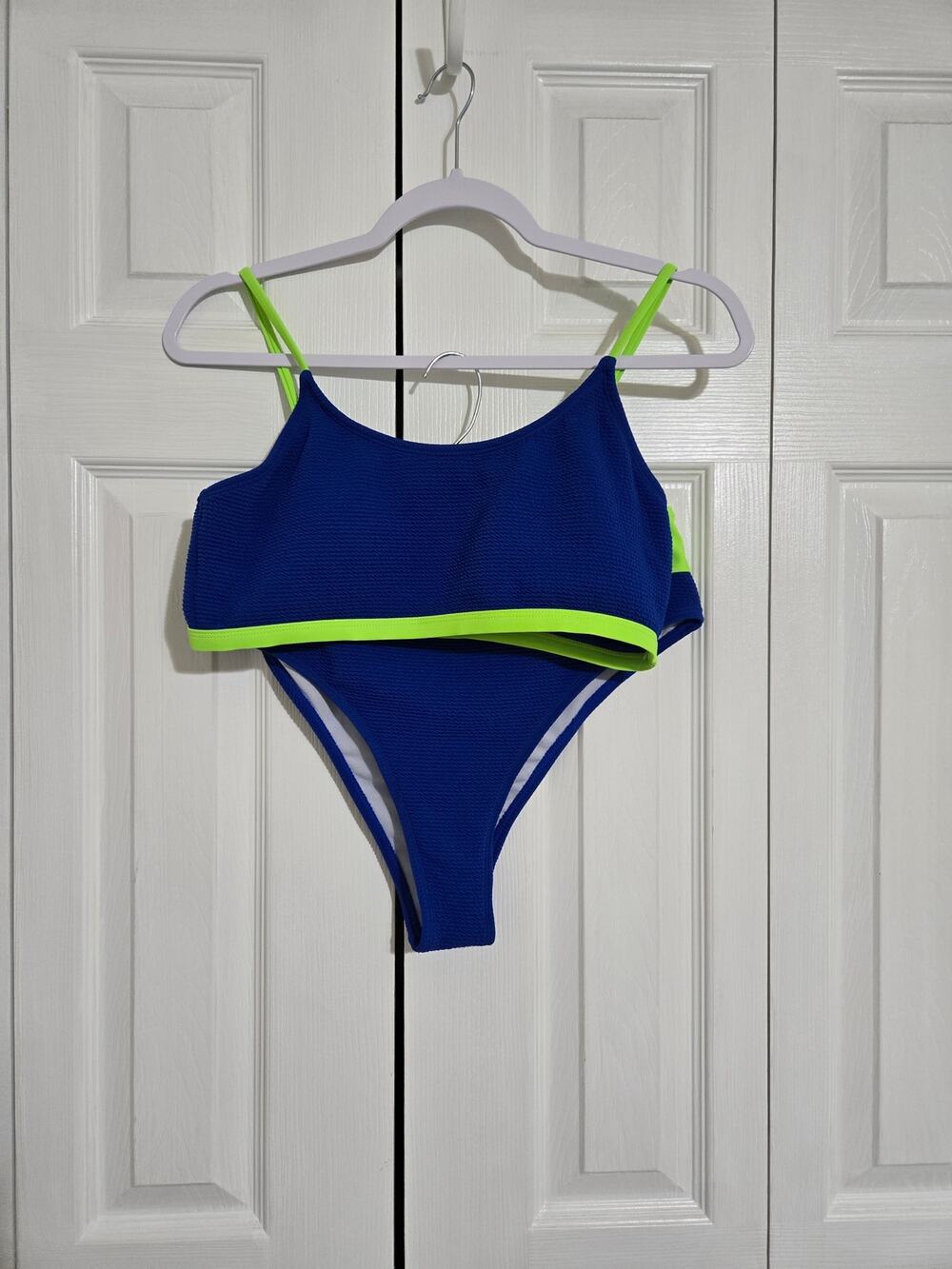 Unknown brand large women's blue and yellow bikini
